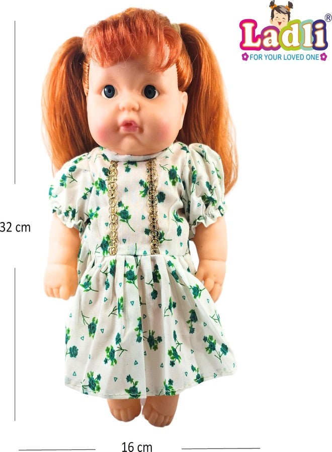 Ladli® Cute Beautiful Love Doll Smiling Doll Toy for Girls My Love Doll with Dress Gift for Toddlerlittle Girl Playing with Baby Doll and Bottle - Image 3
